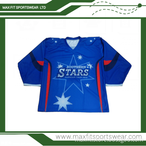 sublimation printed summer light weight adult team hockey jersey wholesale